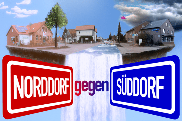 Norddorf gegen Süddorf Motiv